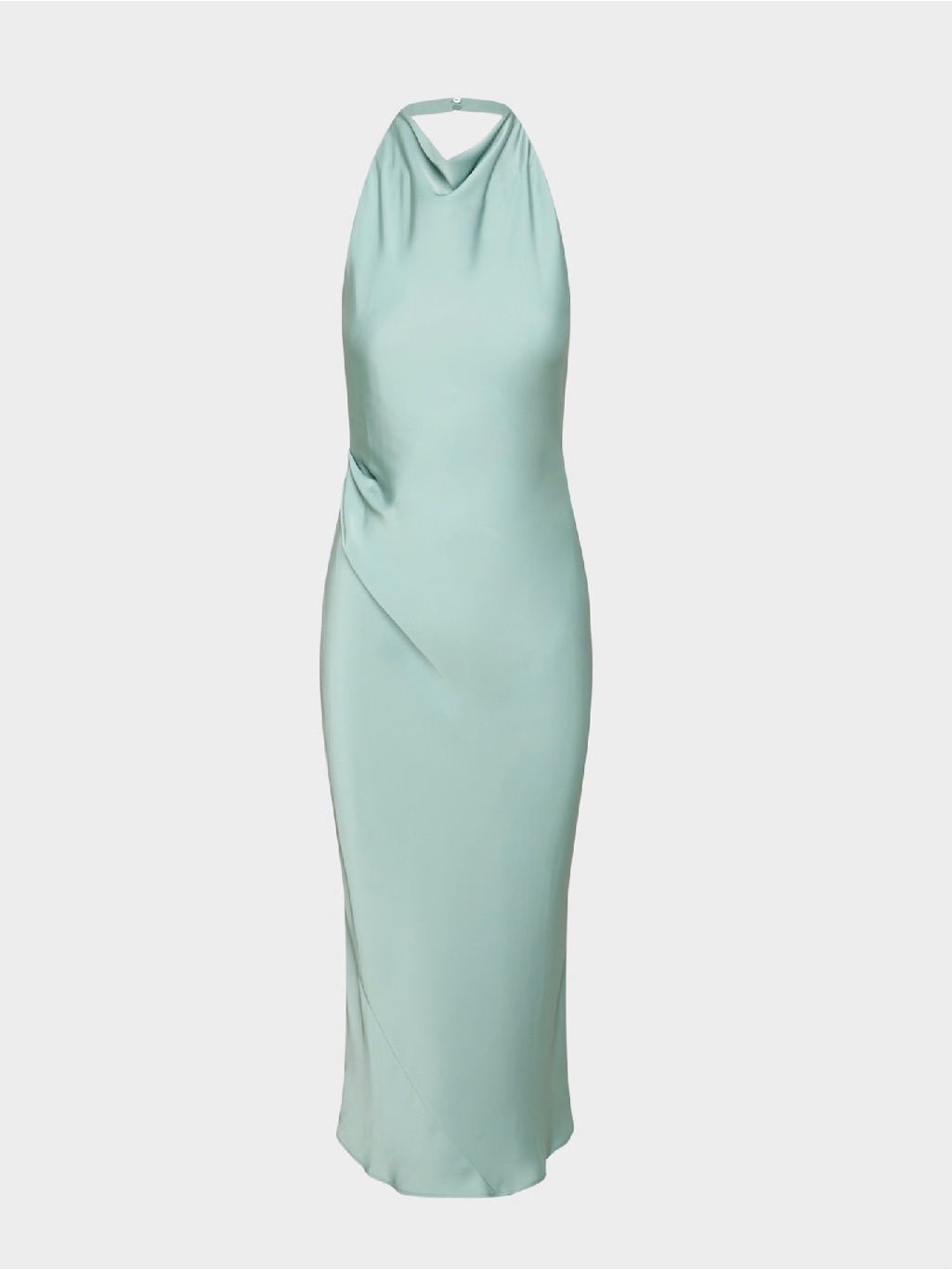 Audience Satin Maxi Halter Dress